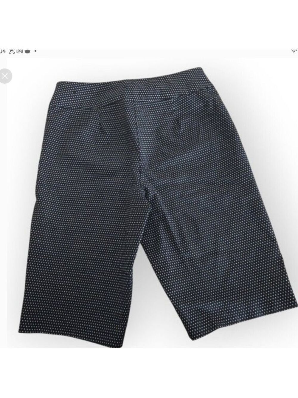 Chico’s So Slimming Black White Polka Dot Pull-On Shorts Size 4 - Picture 2 of 7